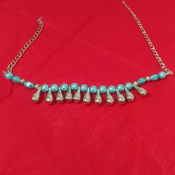 🔥 SaleSilver teardrop/turquoise necklace/earrings - Picture 6 of 9